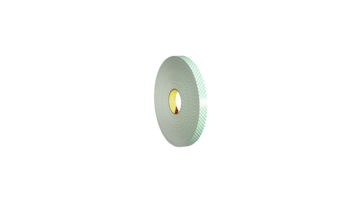 3M 4032 Acryl Schaumstoff Klebeband doppelseitig, Weiß, Stärke 0.8mm, 19mm x 66m