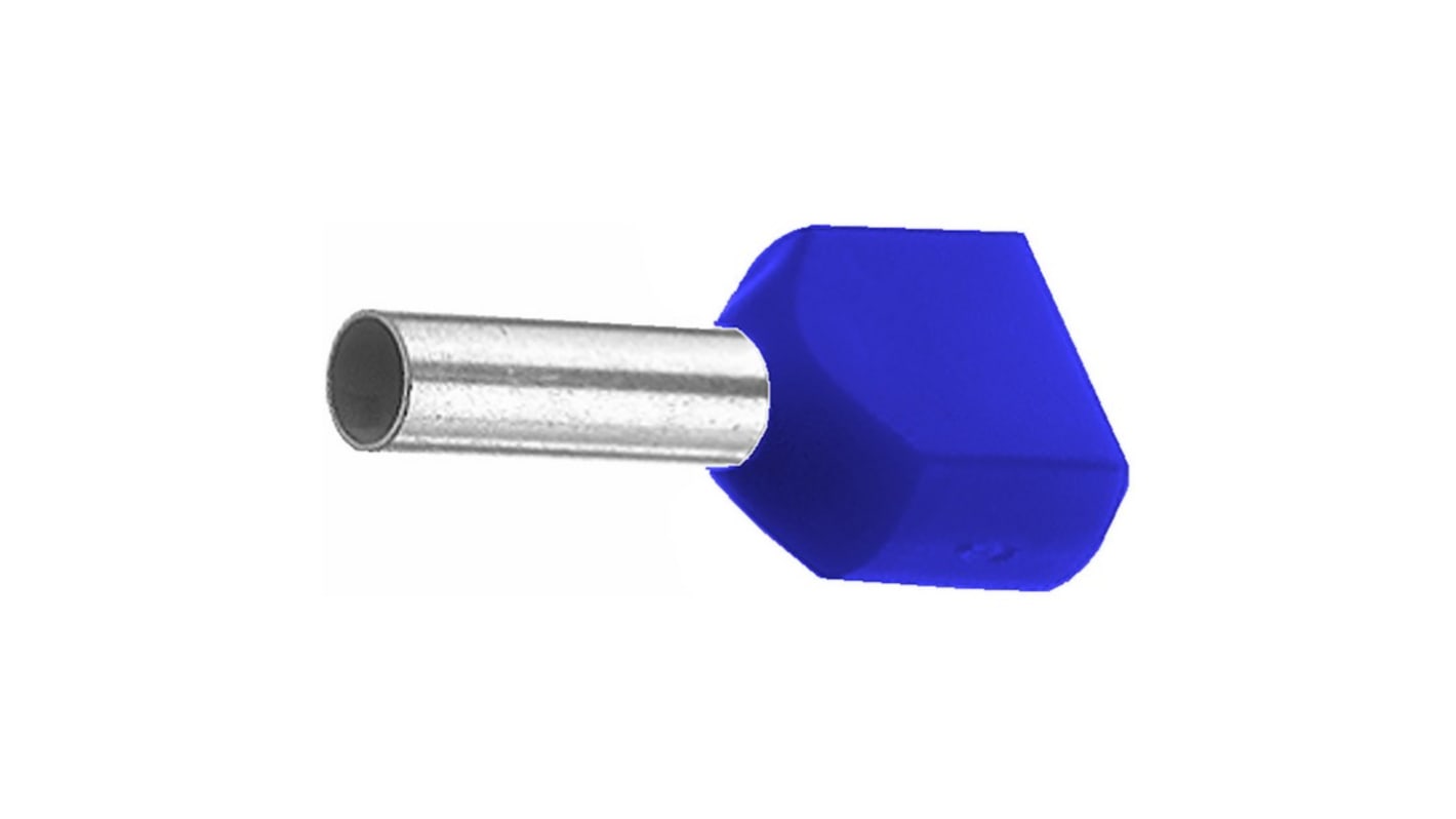 Twin Entry Ferrule Blue 2.5mm²/10mm PU=P