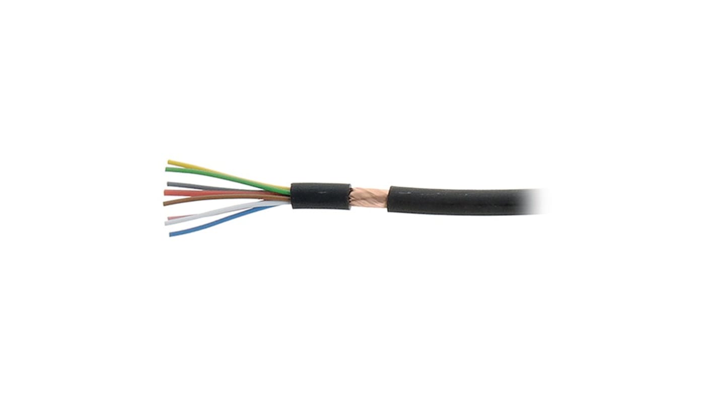 Cable multiconductor apantallado Kabeltronik de 4 núcleos, 0,08 mm2, long. 100m, funda de PVC