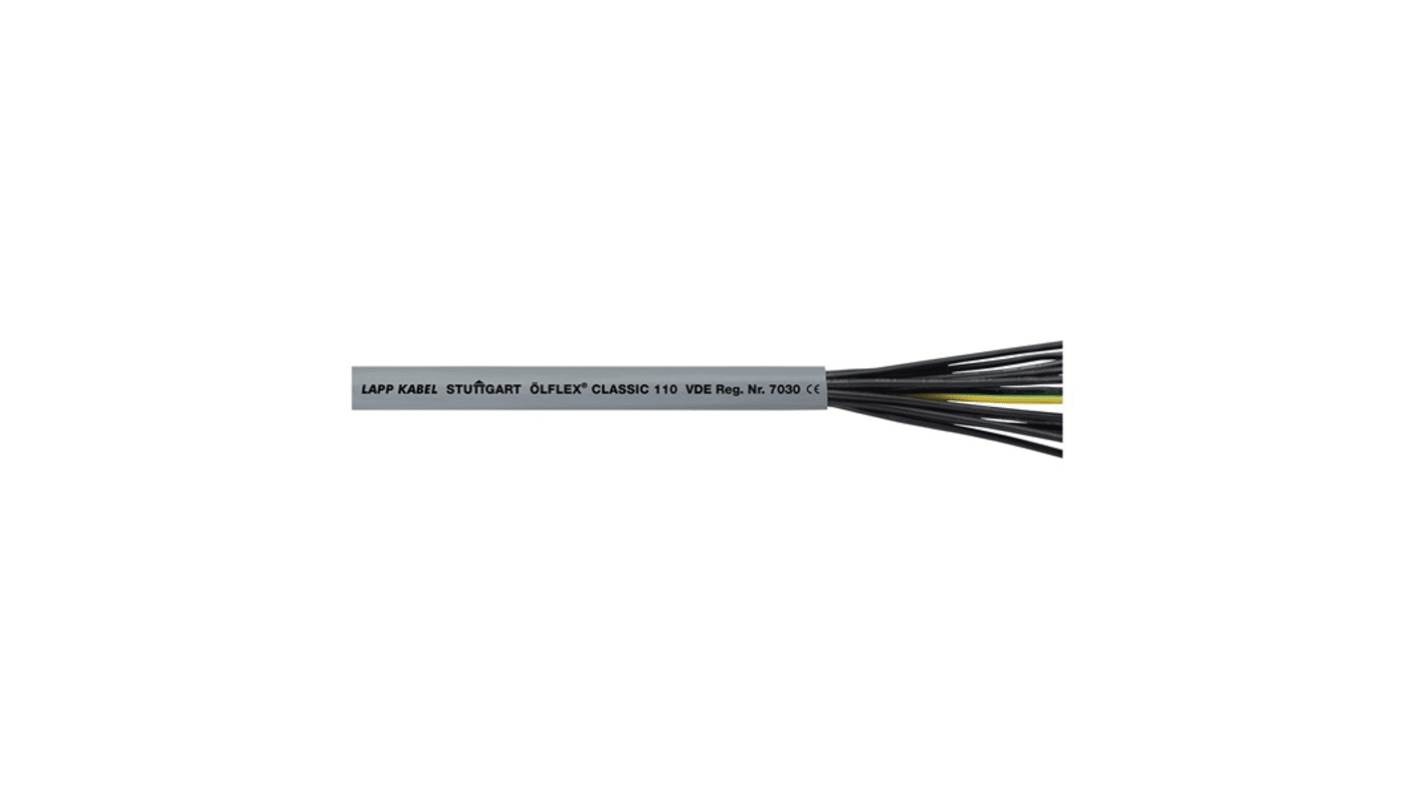 Lapp ÖLFLEX CLASSIC 110 Multicore Cable, 5 Cores, 2.5 mm², YY, Unscreened, 50m, Grey PVC Sheath, 14 AWG