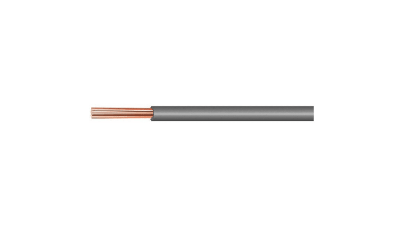 Huber+Suhner RADOX Series Grey 0.5 mm² Hook Up Wire, 20 AWG, 100m