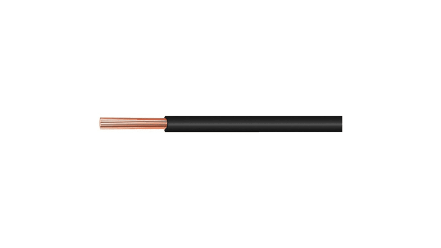 Huber+Suhner RADOX Series Black 4 mm² Hook Up Wire, 12 AWG, 100m
