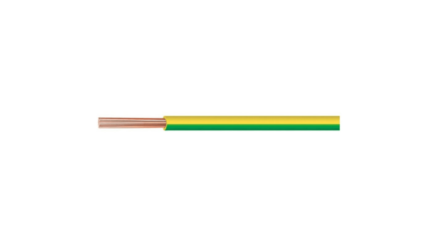 Cable de conexión Huber+Suhner RADOX 125 6.0 MM² YELLOW/GREEN, área transversal 6 mm² Gris, long. 100m, 10 AWG