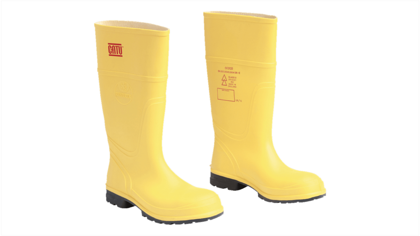 Catu MV-136J, Unisex, Sicherheitsstiefel Gelb, mit Stahl-Schutzkappe , Größe 42 / UK 8