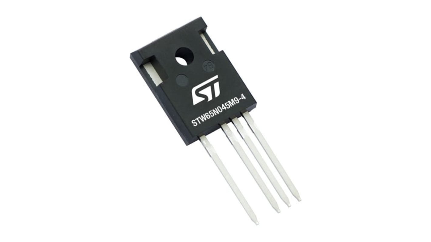 MOSFET STMicroelectronics STW65N045M9-4, VDSS 650 V, ID 54 A, TO247-4 de 3 pines