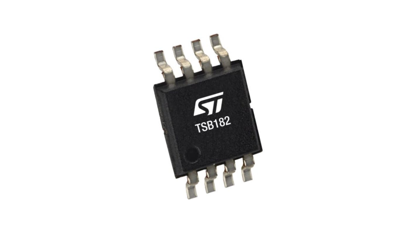 TSB182IST STMicroelectronics, Op Amps, RRO, 3MHz, 36 V, 8-Pin MiniSO8