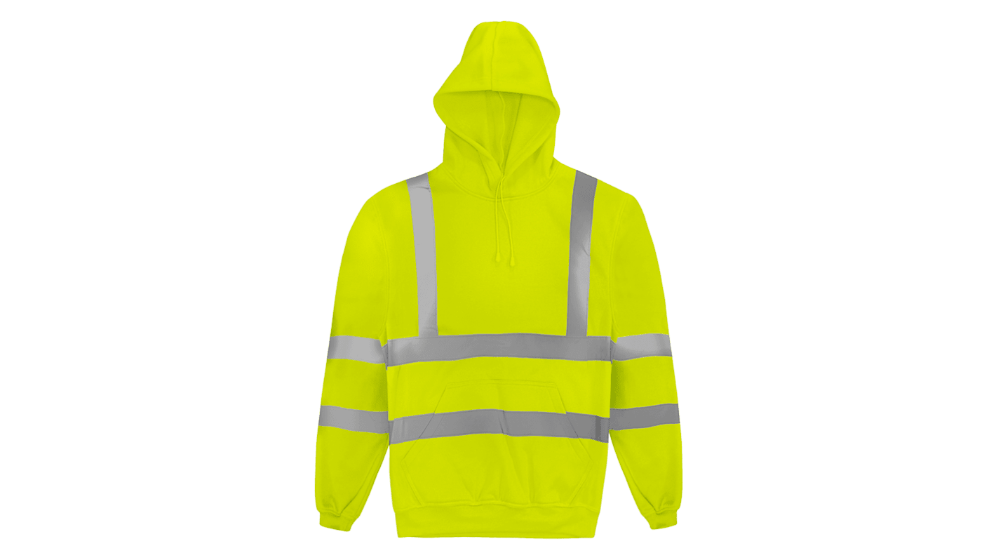 Orbit International Yellow Unisex Hi Vis Hoodie, XXL