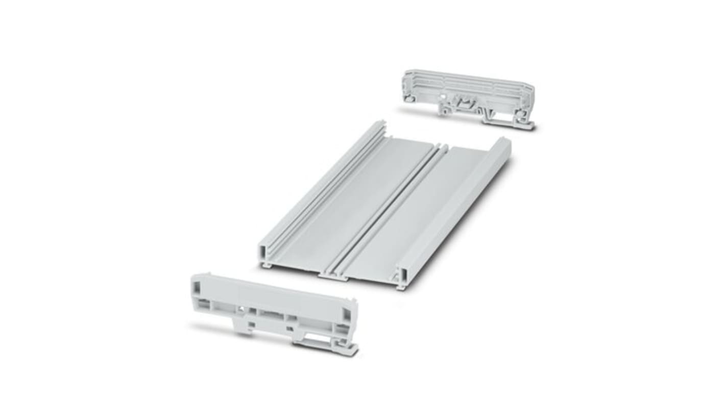 Caja para carril DIN Phoenix Contact serie UM-BASIC, de PVC, 253.8 x 127.8 x 39.45mm