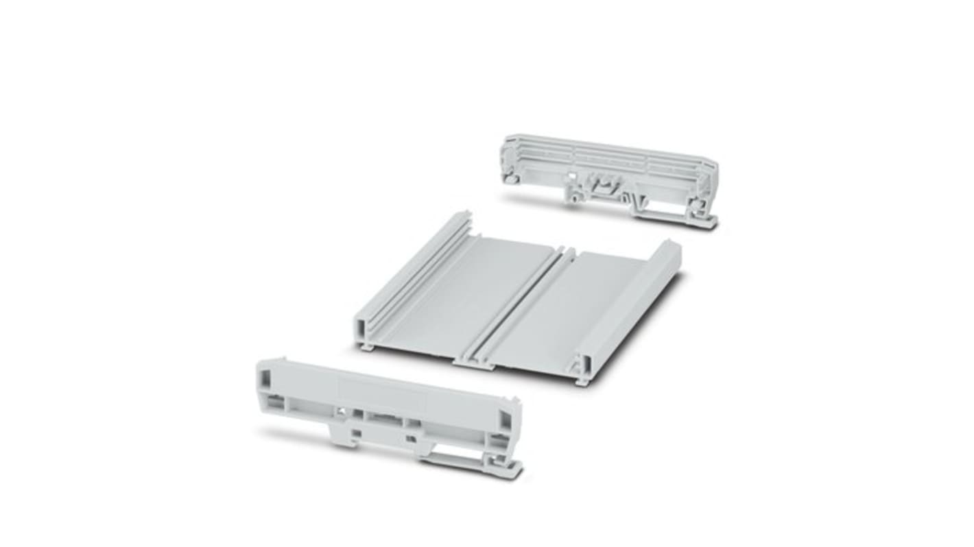 Caja para carril DIN Phoenix Contact serie UM-BASIC, de PVC, 153.8 x 142.3x 39.45mm