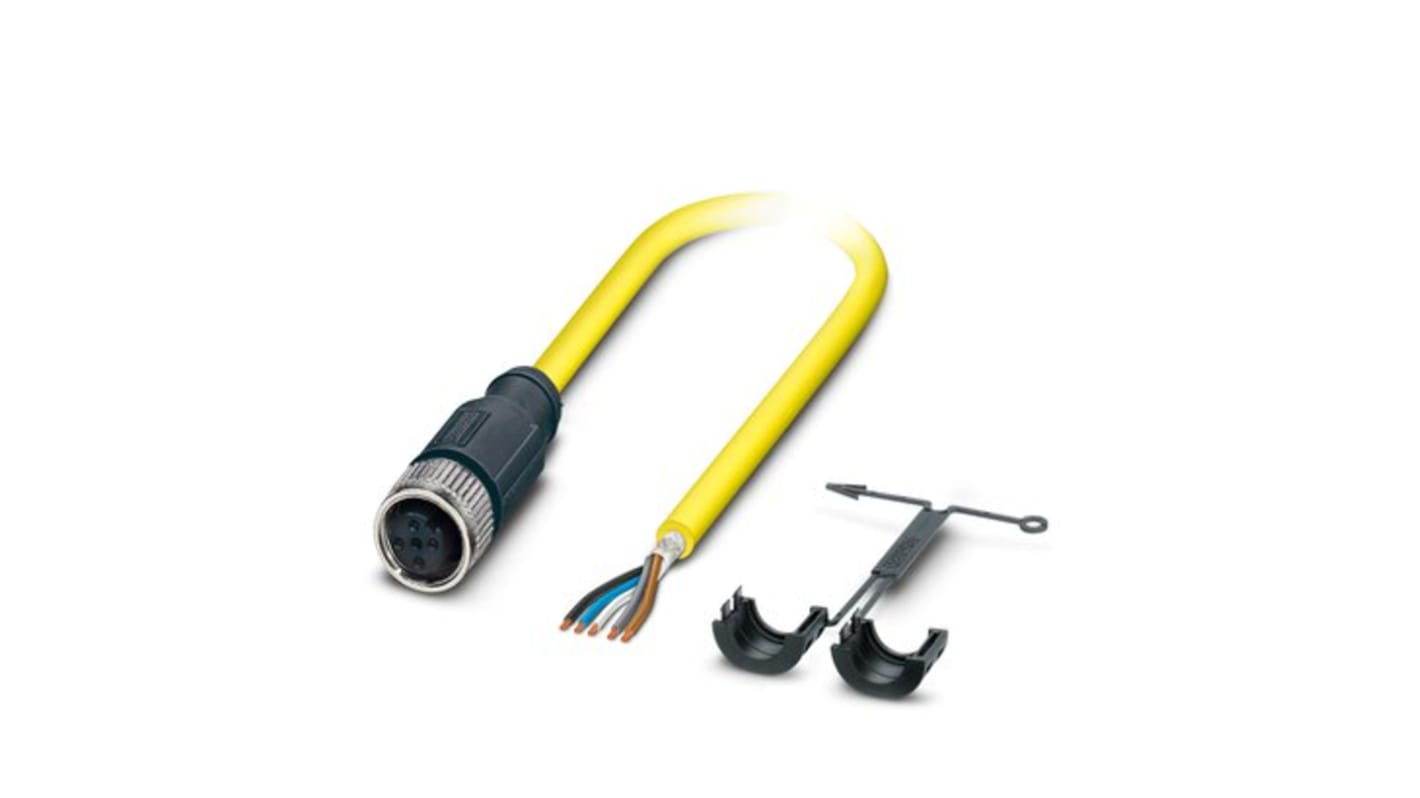 Cable para sensor/actuador Phoenix Contact, con. A Sin terminación, con. B M12 Macho, 5 polos, long. 5m