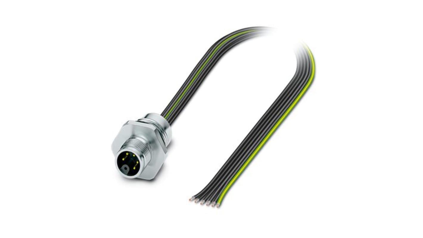 Conector circular Phoenix Contact macho serie SACC de 6 vías macho, Montaje frontal, IP56, IP57