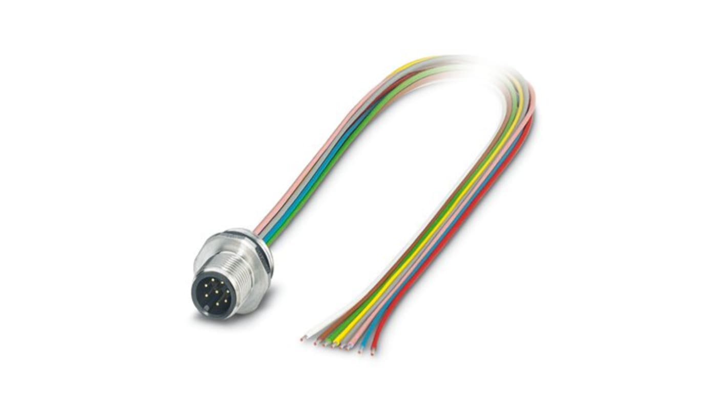 Phoenix Contact SACC M12 Rundsteckverbinder Stecker 8-polig Frontmontage IP65, IP67, IP69K