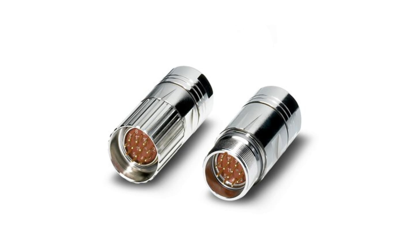 Phoenix Contact Circular Connector, 17 Contacts, M23 Connector, Plug, Male, IP67, RF Series