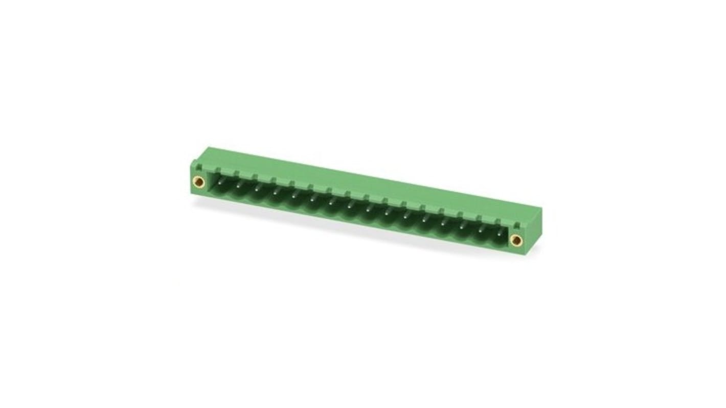 Phoenix Contact MSTB Series Straight Wave Soldering PCB Header, 16 Contact(s), 5.08mm Pitch, 1 Row(s), Shrouded