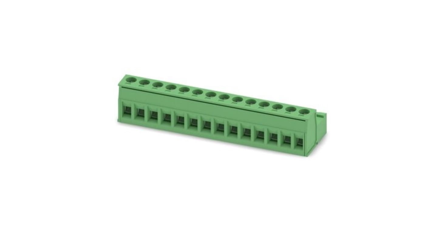 Phoenix Contact IC Series PCB Connector, 14-Contact, 5.08mm Pitch, PCB Mount, 1-Row, Screw Termination