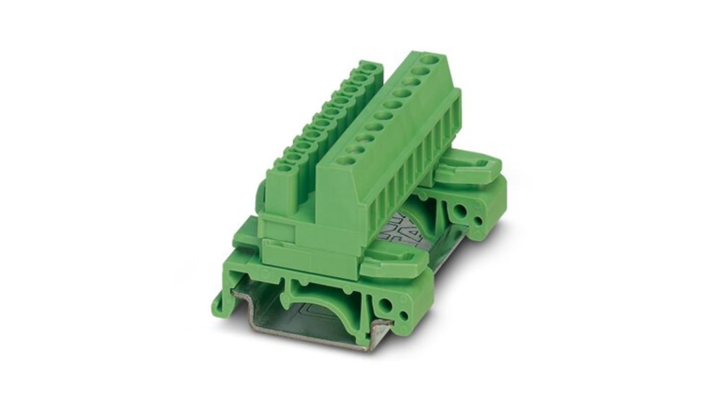 Phoenix Contact UMSTBVK Series Green DIN Rail Connector, 0.2 → 2.5mm², Screw Termination