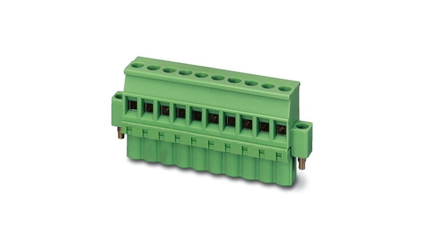 Phoenix Contact MVSTBW Series PCB Connector, 12-Contact, 5.08mm Pitch, Flange Mount, 1-Row, Screw Termination