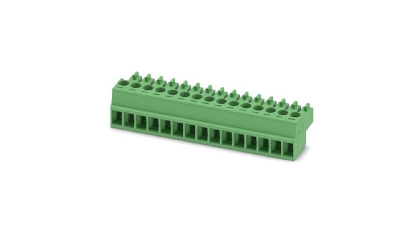 Phoenix Contact MC Series PCB Connector, 15-Contact, 3.5mm Pitch, PCB Mount, 1-Row, Screw Termination