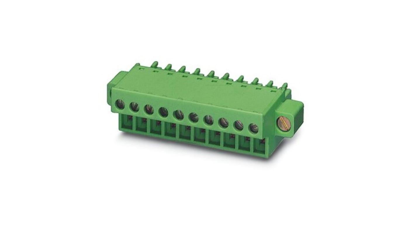 Phoenix Contact FRONT-MC Series PCB Connector, 2-Contact, 3.81mm Pitch, Flange Mount, 1-Row, Screw Termination