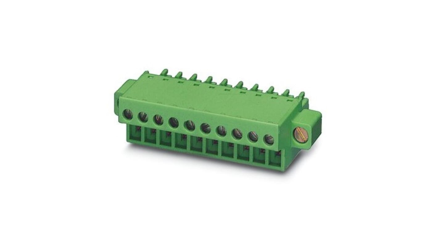 Phoenix Contact FRONT-MC Series PCB Connector, 3-Contact, 3.81mm Pitch, Flange Mount, 1-Row, Screw Termination