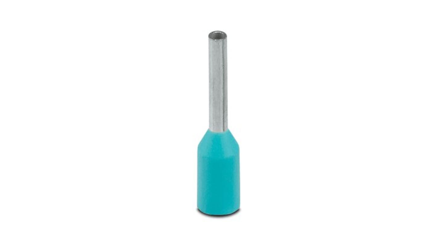 Phoenix Contact, AI Series Insulated Ferrule, 6mm Pin Length, 0.8mm Pin Diameter, Turquoise