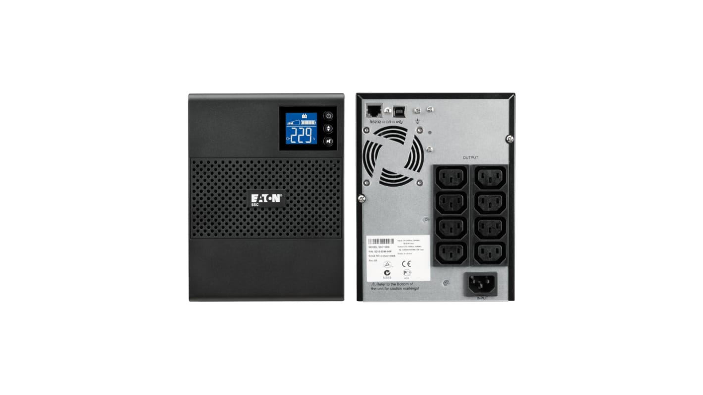 Eaton 184 → 276V Input Uninterruptible Power Supply, 1500VA (1.05kW), 5SC