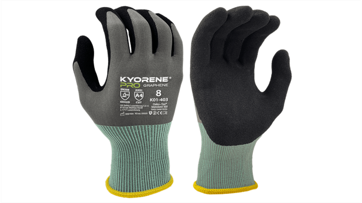 Gants de manutention KYORENE K01-403 taille 7, Manutention générale, 12 Paires, Gris