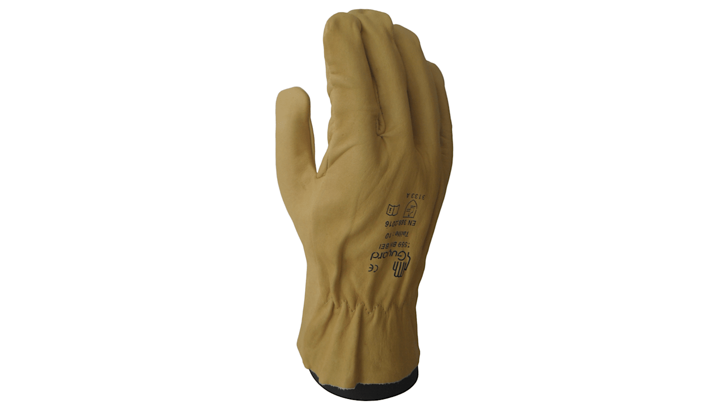 GUYARD 1559 BH BEI Arbeitshandschuhe, Größe 11, Abrasion Resistant, Cut Resistant, Tear Resistant, Leder Gelb