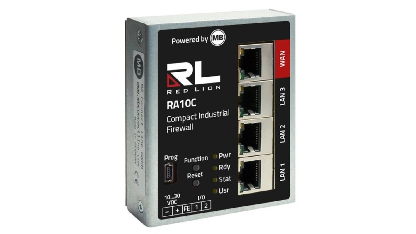 Red Lion Controls RA10C000000000D0, Managed 7 Port Compact Industrial Firewall RJ-45