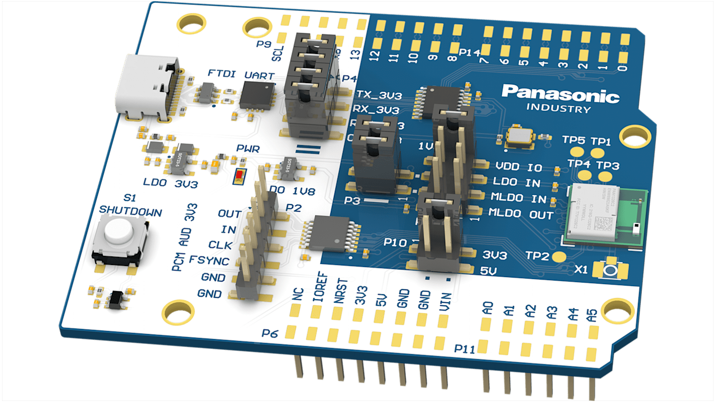 Panasonic Evaluationsboard, 2.4GHz Entwicklungsplatine Bluetooth, Bluetooth