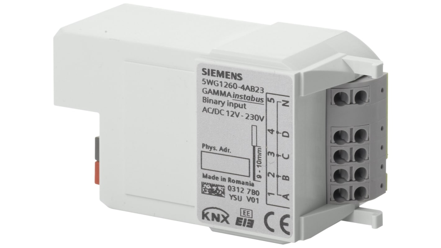 Siemens RL 260 Series Input Module for Use with Knx Bus System, Binary, 24 V dc