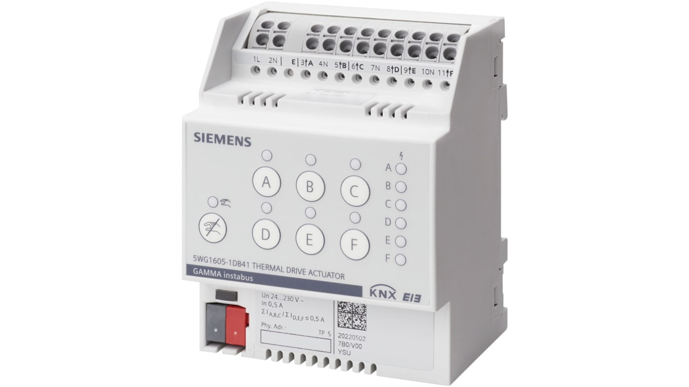 Siemens N 605 Betätigungselement für Siemens Sta- oder Stp-Stellantriebe / 6 x Gamma Instabus Halbleiterschalter