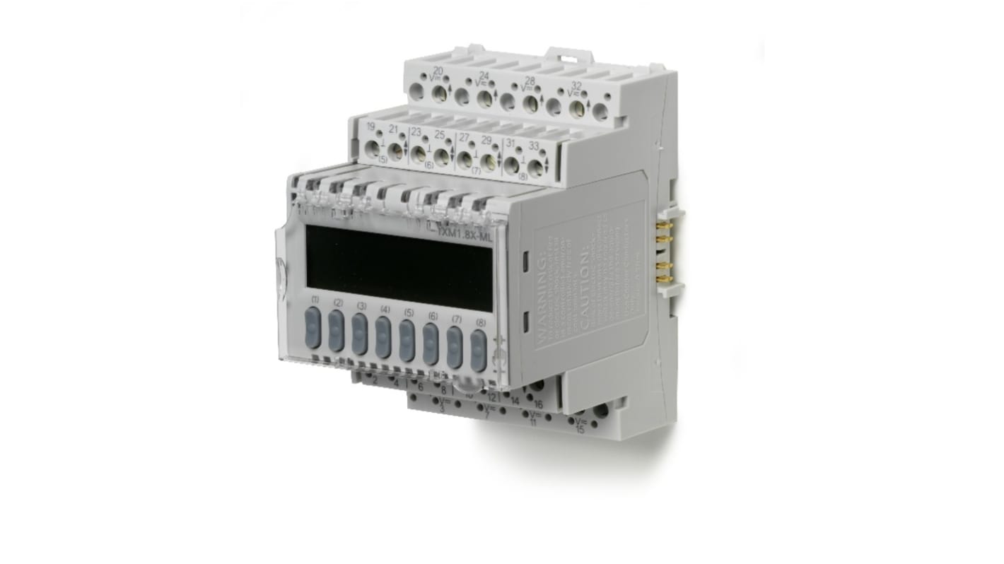 Módulo E/S Siemens TXM1.8X-ML, 24 V CC, 8 entradas tipo Analógico, digital, 8 salidas tipo Analógico