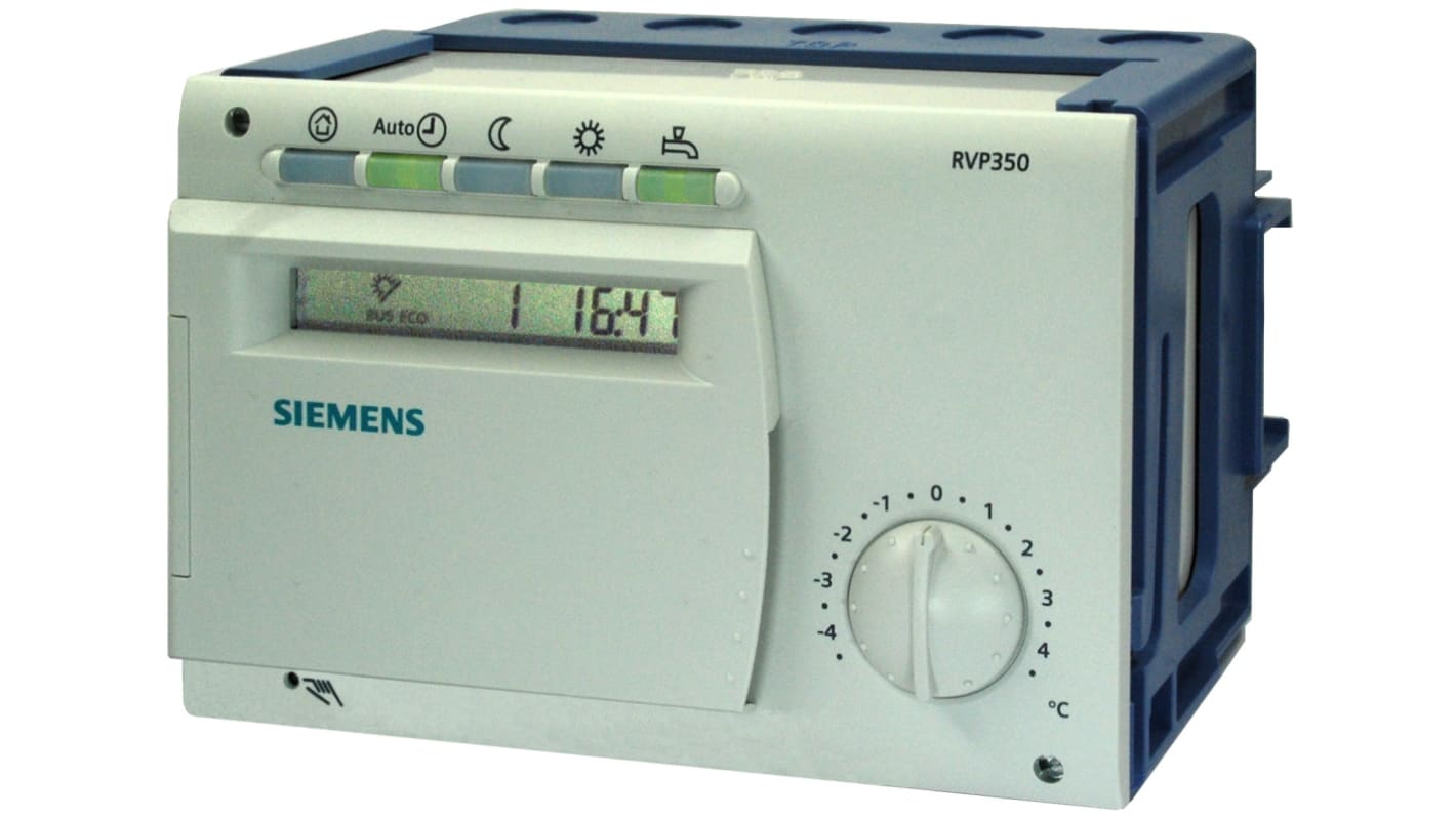 Siemens RVP350 Series Controller for Use with 1 Heating Circuit and d.h.w., Digital, Relay Outputs, 24-230 V ac