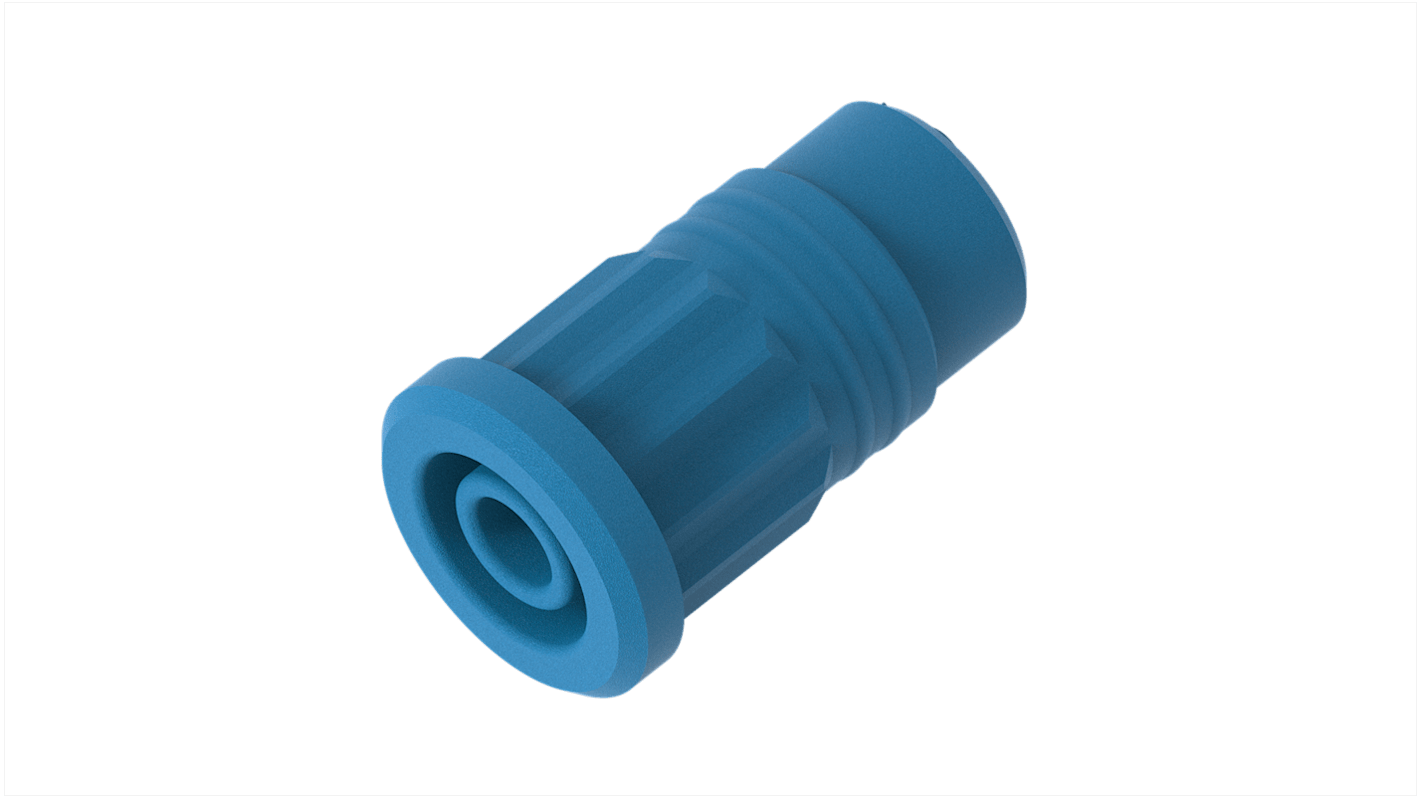 Conector banana hembra Hembra, 36A, 1kV, Contacto Níquel, Azul