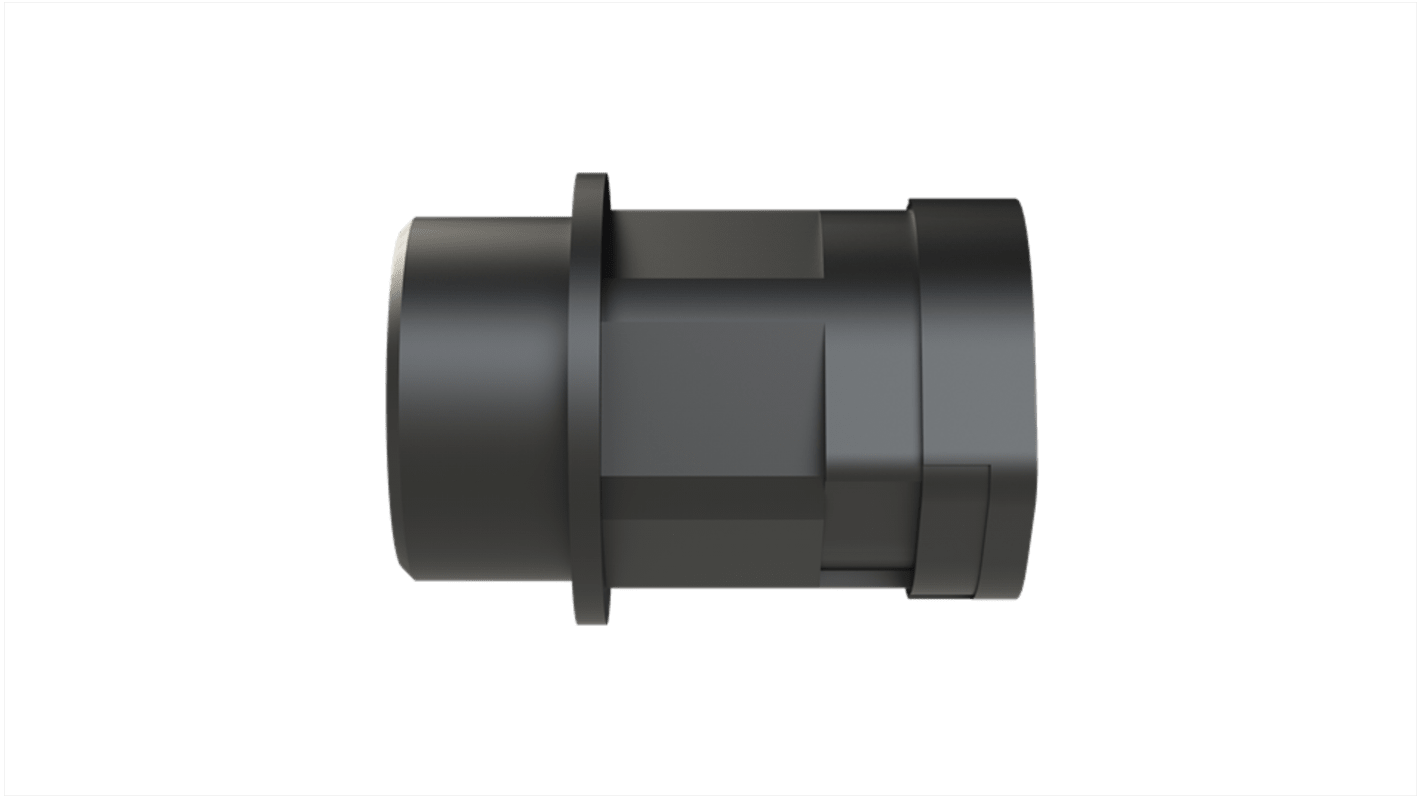 PMA Straight Connector, Conduit Fitting, 17mm Nominal Size, M25, Polyamide 6, Black