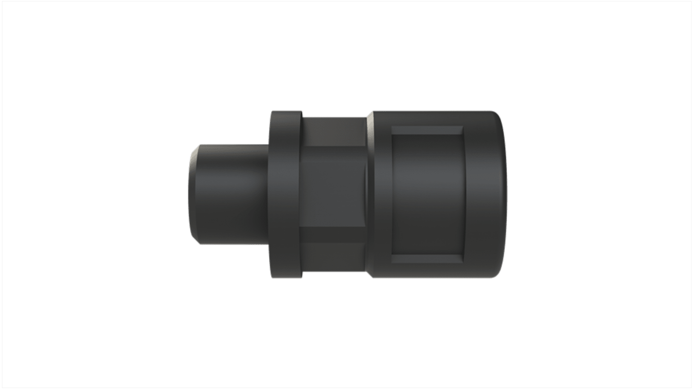 PMA Flexible Fitting, Conduit Fitting, 12mm Nominal Size, M12, Polyamide 6, Black