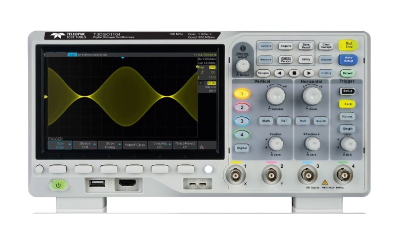 Teledyne LeCroy T3DSO11 Series Digital Bench Oscilloscope, 100MHz, 4 Digital Channels