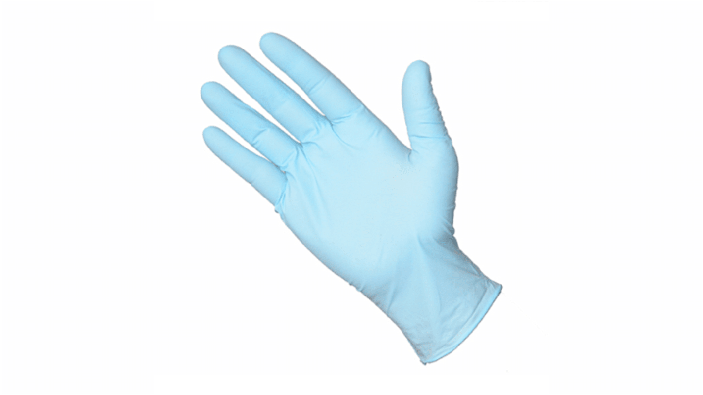 Liscombe LD854 Blue Powder-Free Nitrile Disposable Gloves, Size S, Food Safe, 100Gloves per Pack