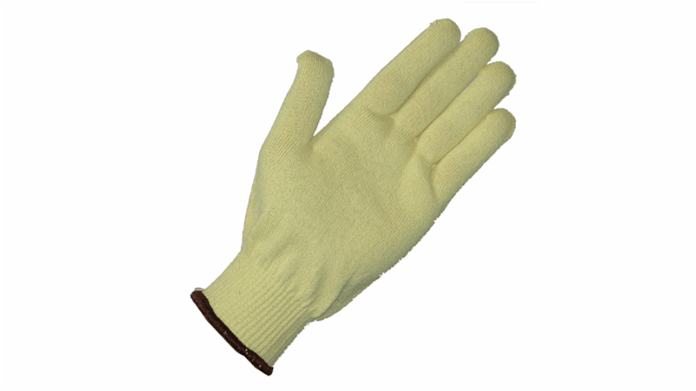 Liscombe LN637 Yellow Aramid Knit Material Handling Work Gloves, Size 7, Nitrile Coating