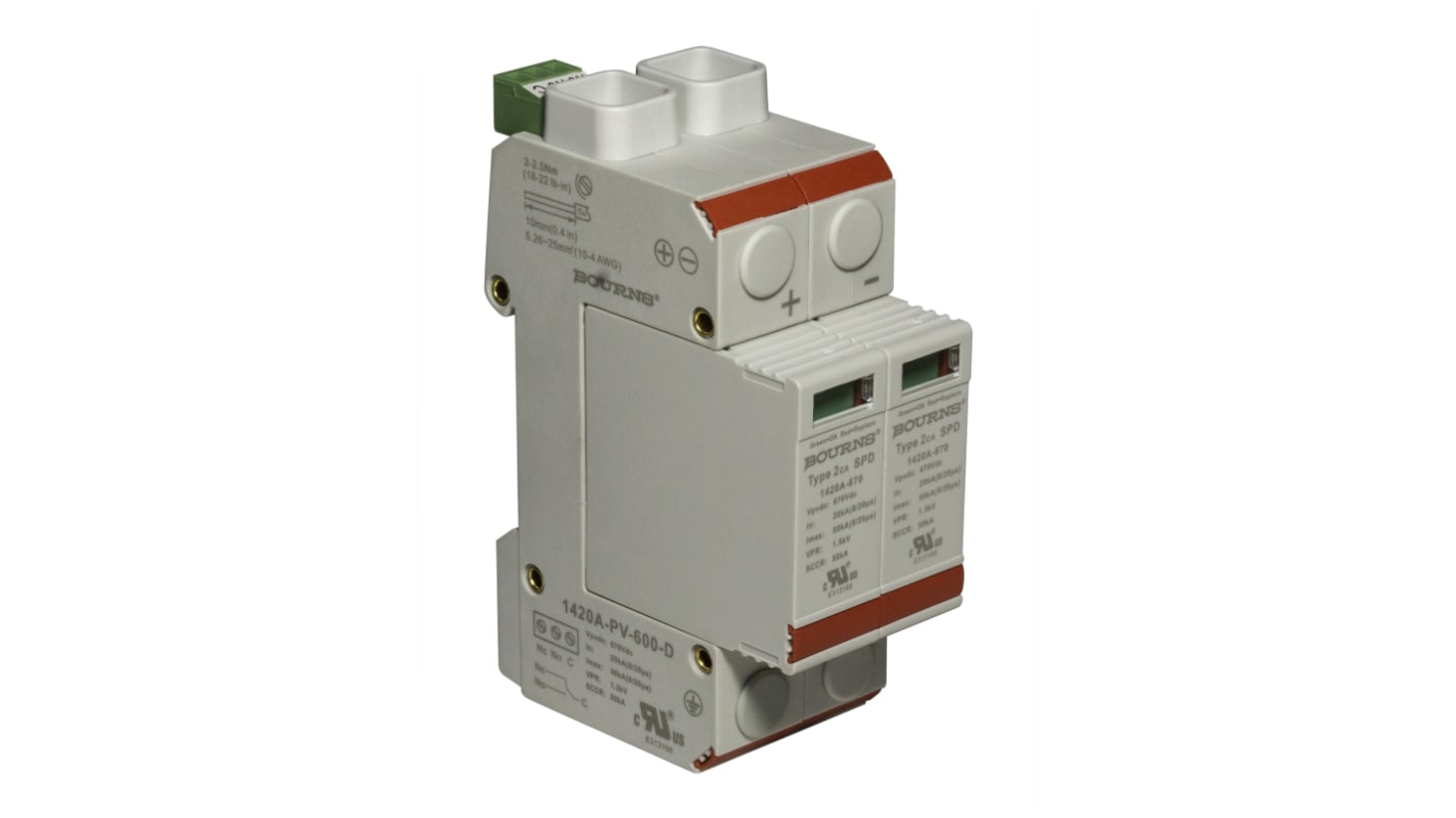 Bourns Surge Protector, 50kA, 1.5kV, DIN Rail Mount