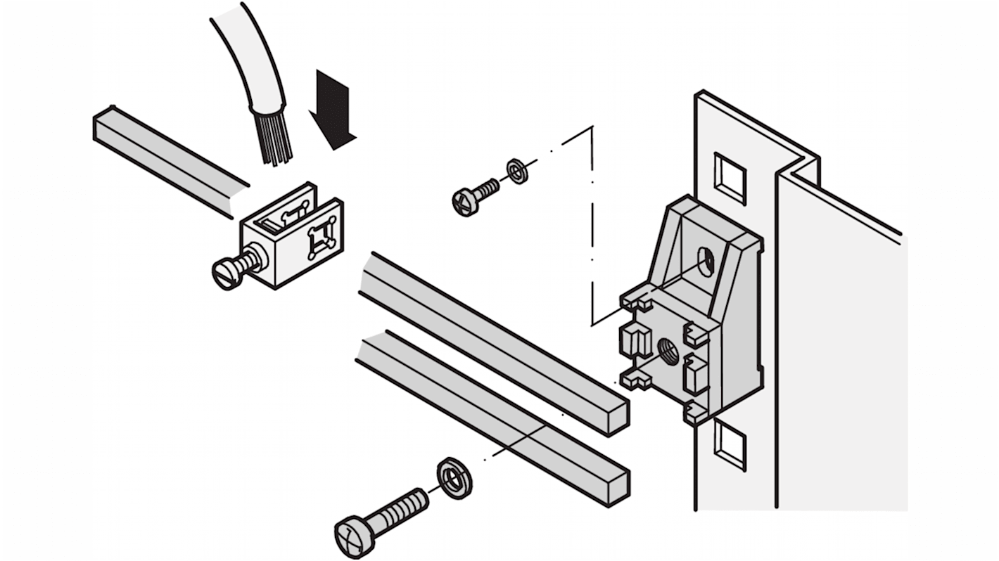 nVent-SCHROFF Earthing Bar Clamp Clamp for Use with Server Cabinet