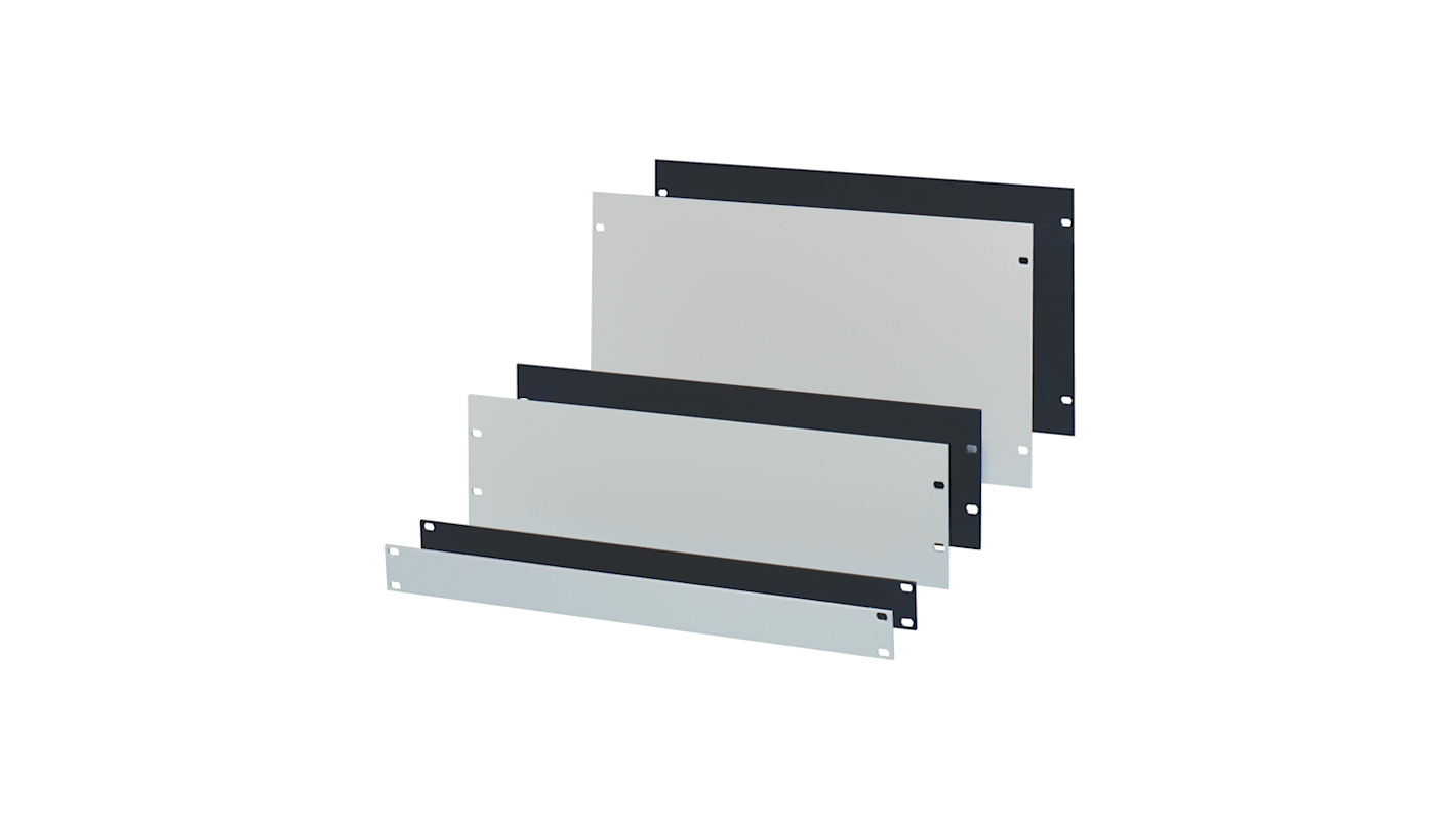 nVent-SCHROFF Aluminium Frontplatte 3U, 132.5 x 483 x 4mm