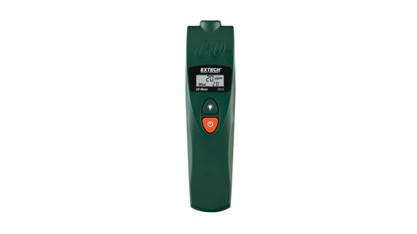 Extech CO15 Portable Gas Monitor for Carbon Monoxide Detection, Audible Alarm