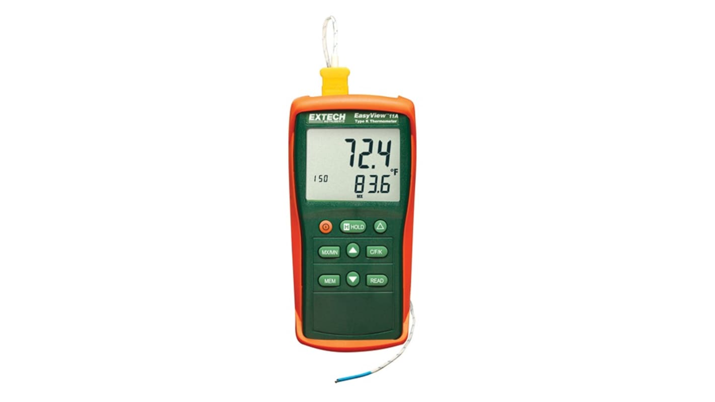 Extech Digital Thermometer, EA11A-NIST, Handheld, bis +1999°F ±0,3 % max, Messelement Typ K