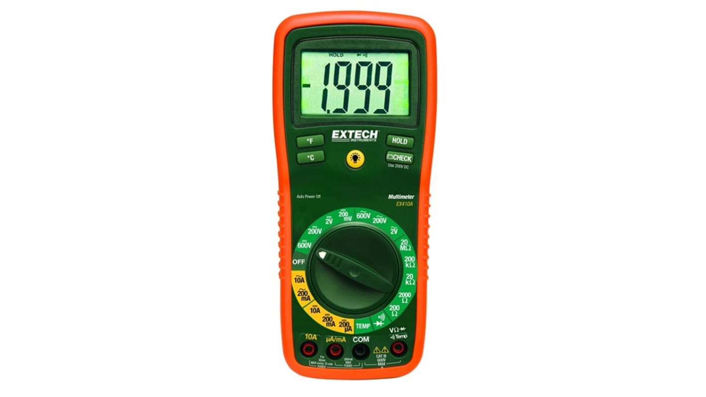 Extech EX410A LCD hinterleuchtet Multimeter 600V ac / 10A ac