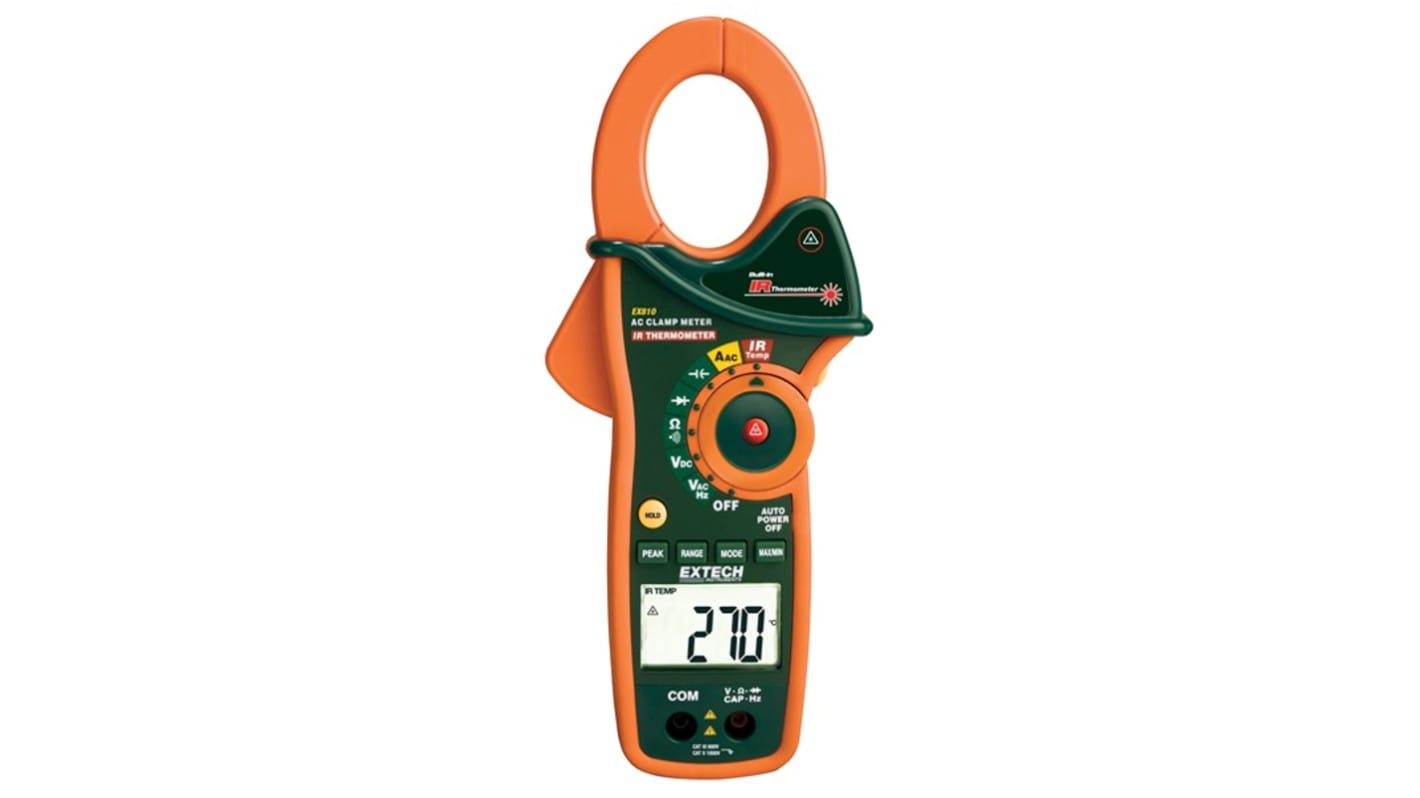 Extech EX810 Clamp Meter, Max Current 1kA ac CAT III 600V