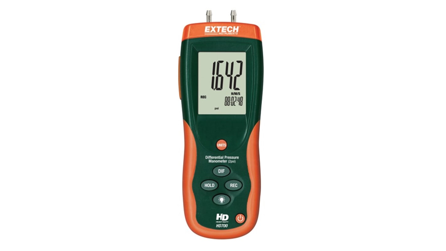 Extech HD700 Differential Manometer, Max Pressure Measurement 2psi