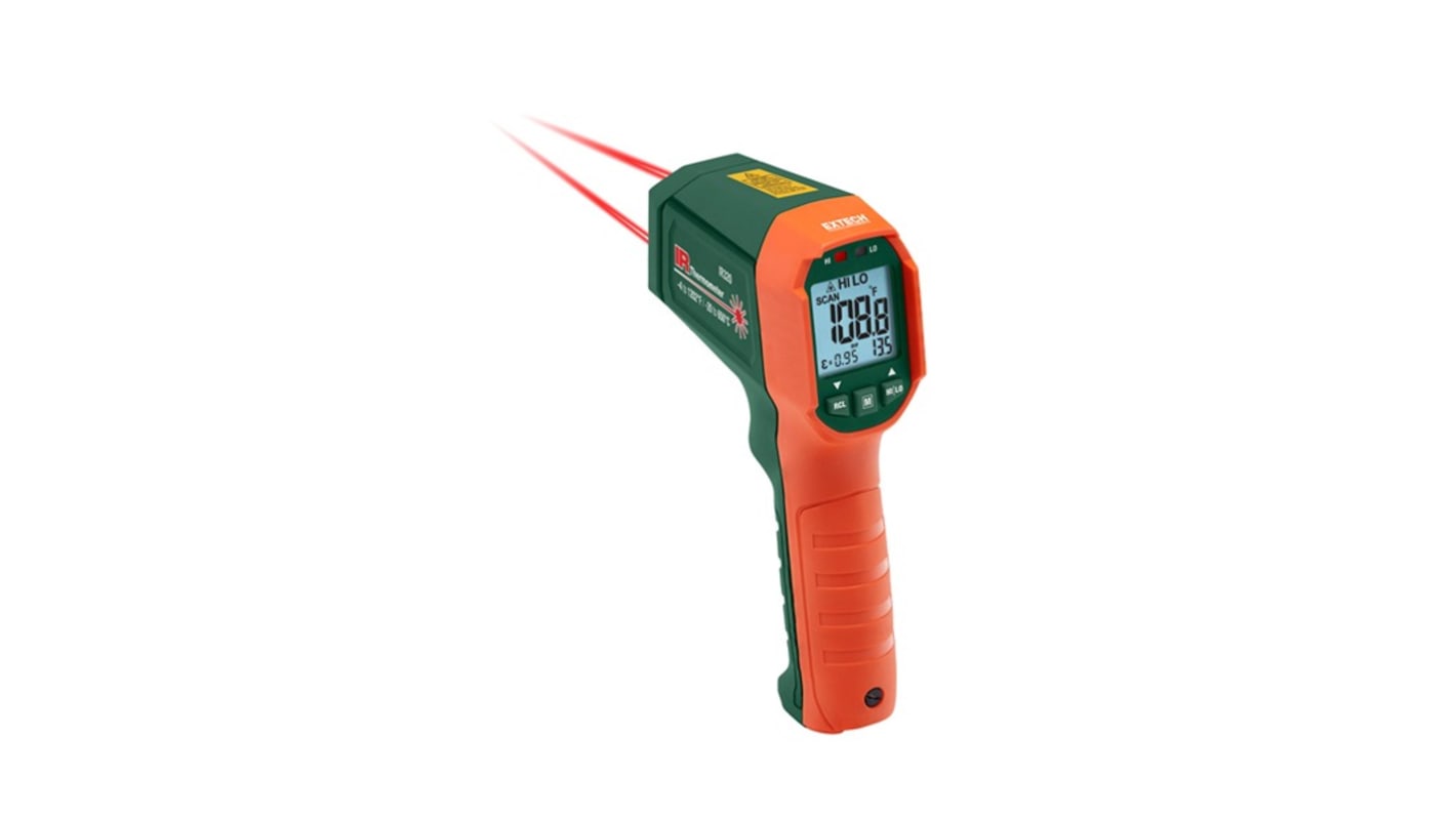 Extech IR320 IR Thermometer, -4°F Min, ±1 % Accuracy, °C and °F Measurements