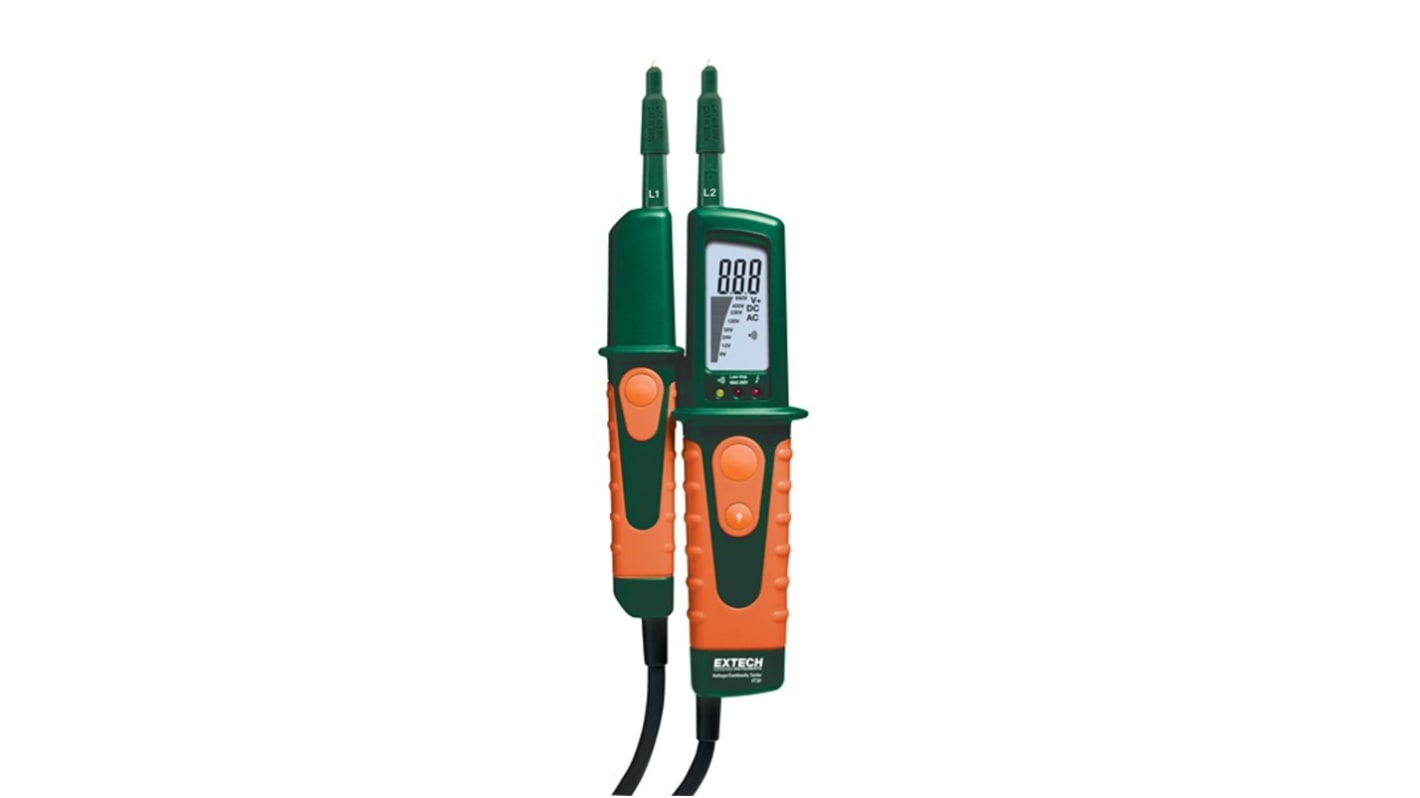 Extech VT30, Bar Graphs, LED Voltage tester, 690V, Continuity Check, Battery Powered, CAT III 600V V, CAT IV 600V V